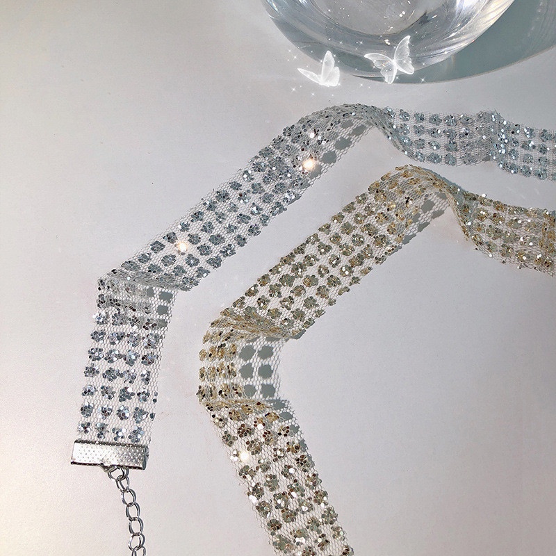 Vòng Đeo Cổ sequin Lấp Lánh Thời Trang