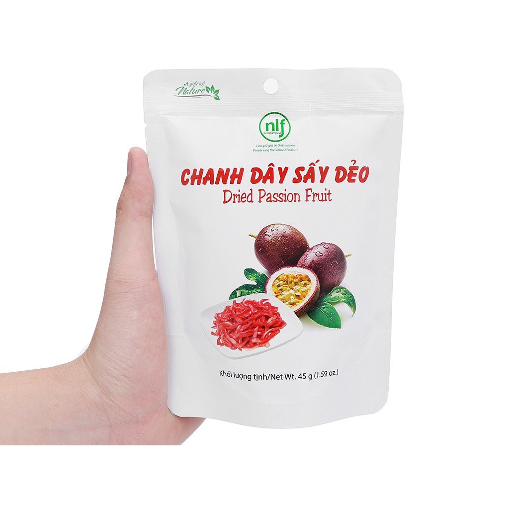 Chanh dây sấy dẻo 45g Nông Lâm Food trái cây sấy dẻo 100% thiên nhiên hỗ trợ giảm cân ăn kiêng,bổ sung các chất