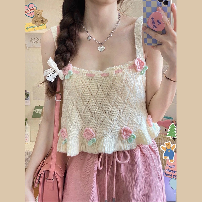 Áo dệt kim JSC không tay phong cách phương Tây thời trang mùa hè dành cho nữ