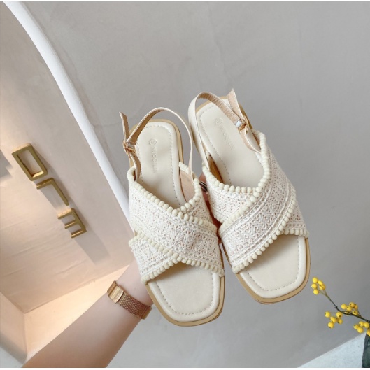 Dép Sandal Vải Ren Đế Kếp Đi Chơi, Đi Du Lịch Biển G116