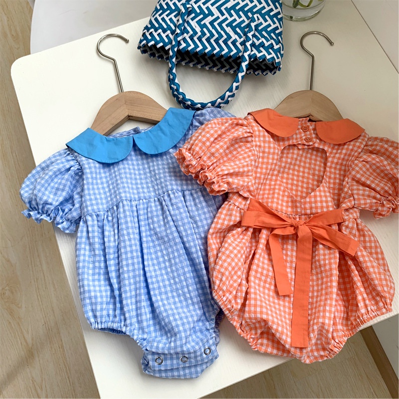 Bộ Áo Liền Quần Dễ Thương Phong Cách Hàn Quốc Cho Bé Gái Sơ Sinh