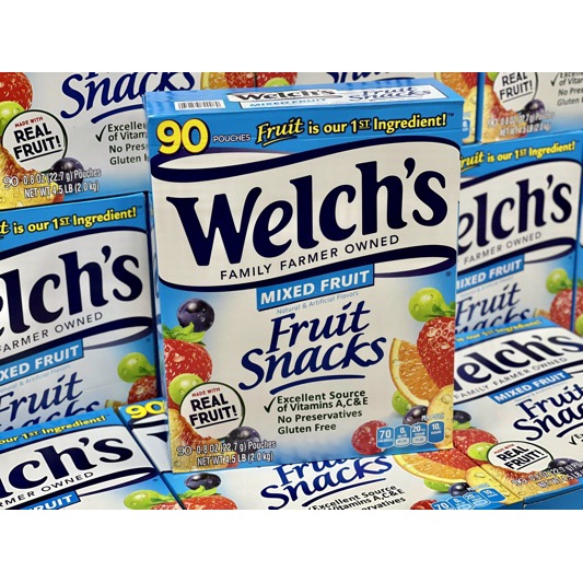 (10 Gói) Kẻo Dẻo Trái Cây Welch’s Fruit Snack USA - 22.7g x 10 gói