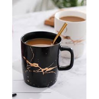 Cốc đựng Cafe Dung Tích 400ml Gốm Sứ Vân Đá Cẩm Thạch Cao Cấp