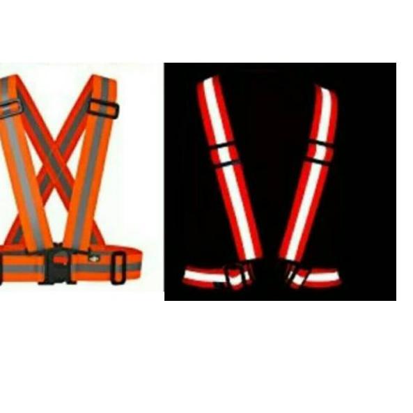 Mới - Áo vest Cao Su Màu Cam Phản Quang An Toàn Hình Chữ V