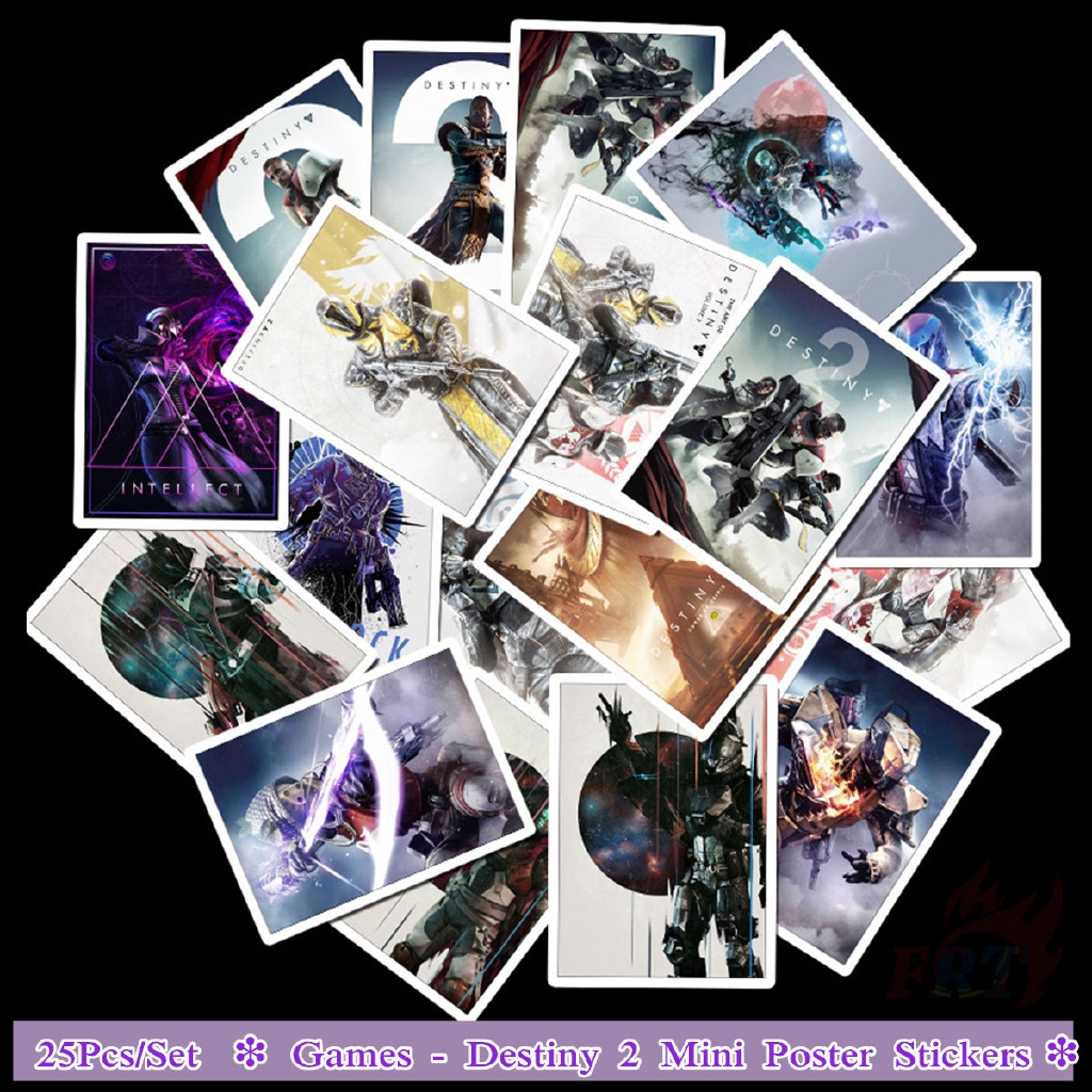 ❉ Games - Destiny 2 Mini Poster Giấy và decal dán tường ❉ 25Pcs/Set Luggage Laptop Skateboard Doodle Stickers