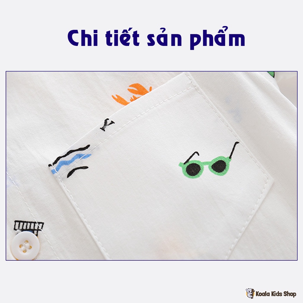 Áo sơ mi cộc tay bé trai Áo POLO chất cotton cho trẻ em từ 1-7 tuổi