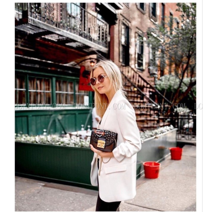 Áo Khoác BLAZER LỤA TRẮNG DORYPONY SOMI TREND SUIT – AK072 (Chất LỤA cao cấp) - Có ảnh thực tế - Mẫu mới 2021 | BigBuy360 - bigbuy360.vn