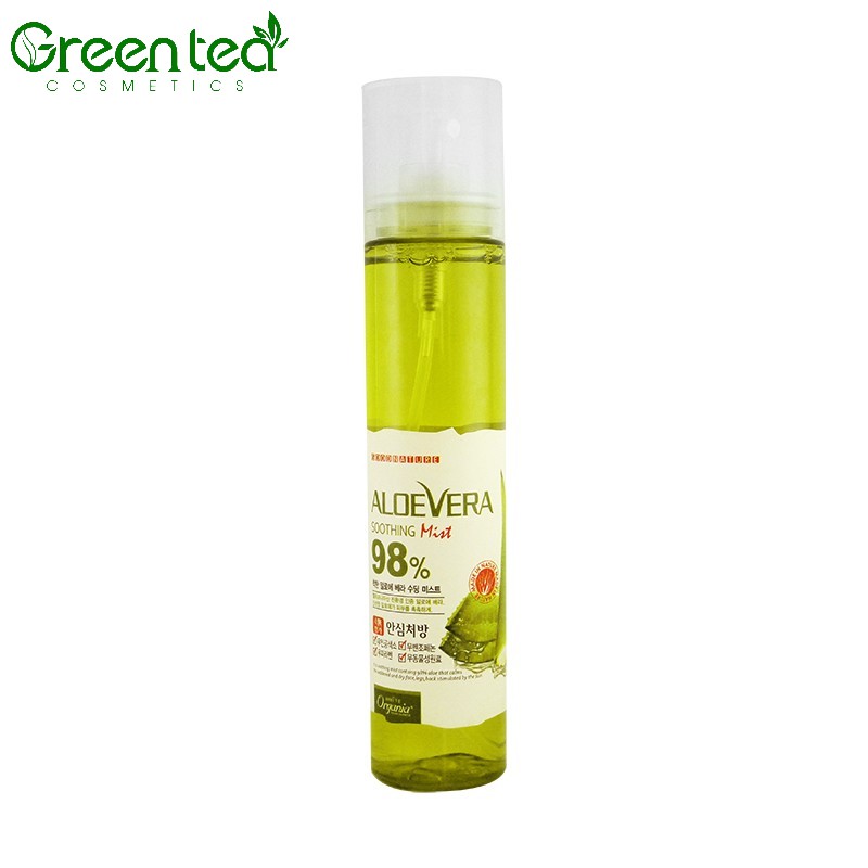Xịt khoáng gel lô hội nha đam Aloe Vera Soothing Mist 98%