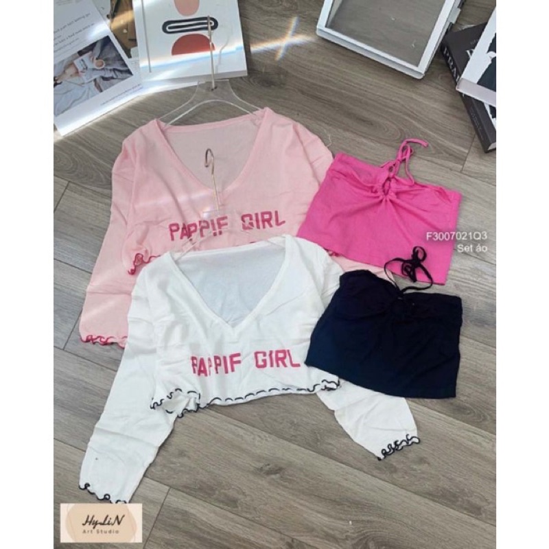 ÁO CROPTOP GIRL CÔNG CHÚA HAI MÓN G8