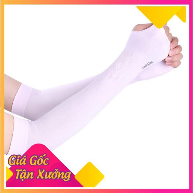 Găng Tay Chống Nắng Hàn Quốc Xỏ Ngón Let's Slim đủ màu Dày Dặn Ngăn Tia UV