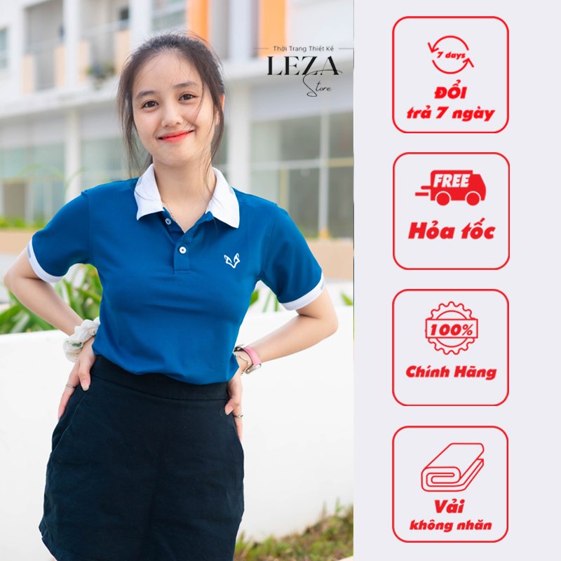 Áo Polo Nữ Cao Cấp Có Cổ Trẻ Trung, Tinh Tế, Áo Co Dãn 4 Chiều Thương Hiệu Leza