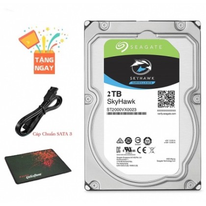 Ổ cứng hdd seagate 500GB-1TB-2TB-4TB SKYHAWK-chuyên dùng camera-bảo hành 36 tháng