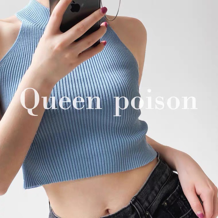 Áo dệt kim cổ lọ sát nách ôm body tôn dáng 2808