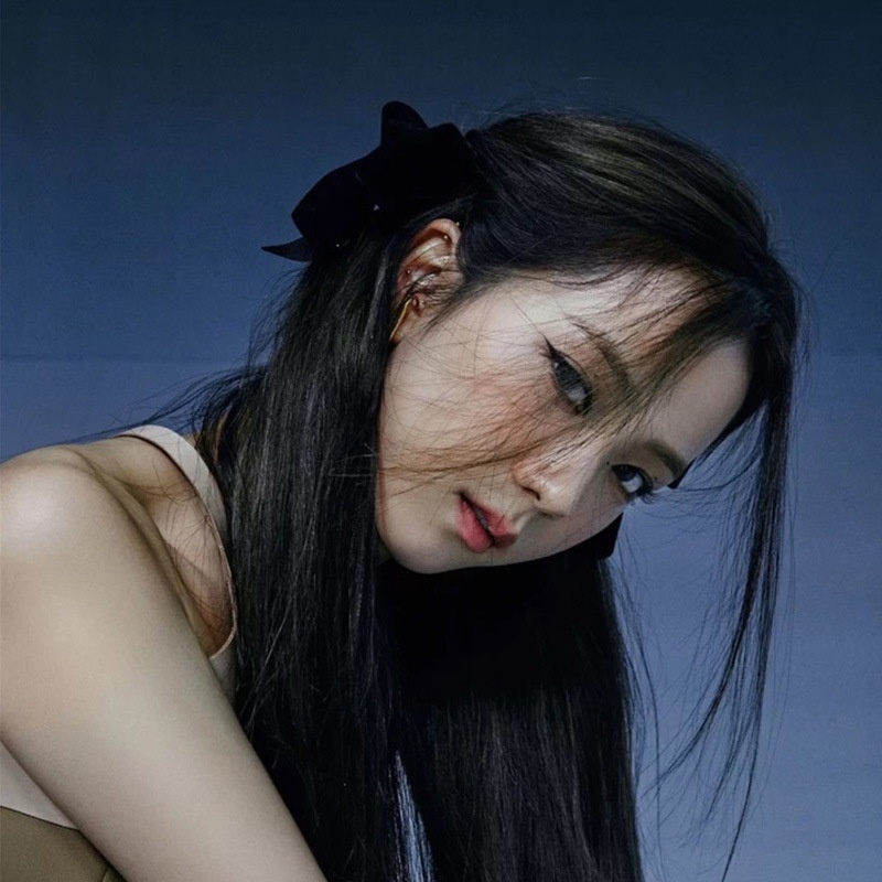 Kẹp Tóc Nơ Vải Nhung Đen Phong Cách Hàn Quốc Dễ Thương Cho Nữ