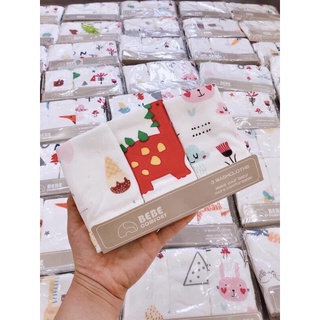 Khăn sữa xô sợi tre Bebe Comfort sét 3 chiếc