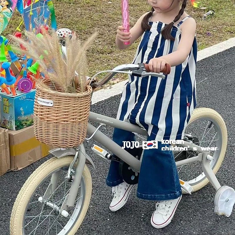 Áo Hai Dây Họa Tiết Kẻ Sọc Thời Trang Mùa Hè Cao Cấp Cho Bé Gái