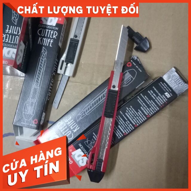 Dao dọc giấy nhỏ, dao dọc giấy sdi nhỏ (tặng lưỡi dao dự phòng sau nắp chuôi)