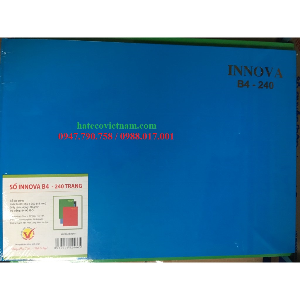 Sổ bìa cứng Innova B4-240 trang  BẰNG ĐẦU  KT 250x350mm Hải Tiến