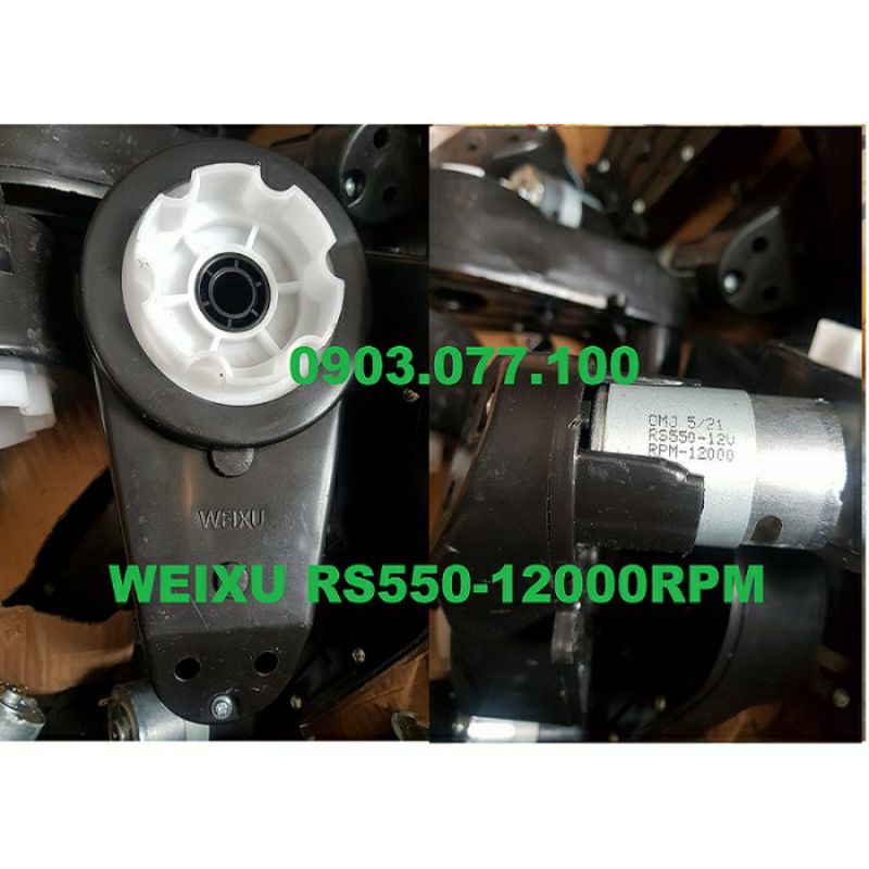 Động Cơ RS550 WEIXU: 12V-12000/15000 vòng