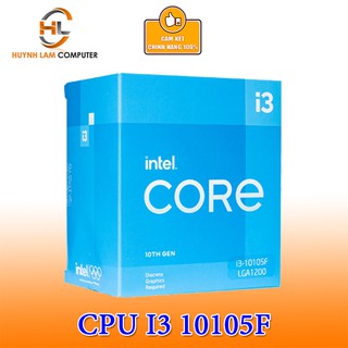 [Mã 155ELSALE giảm 7% đơn 300K] CPU Intel Core i3 10105F 3.70GHz 4 Nhân 8 Luồng 6MB Cache chính hãng Viễn Sơn Phân Phối