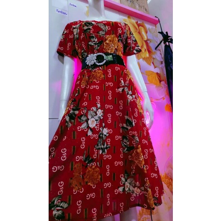 đầm hoa thun lưới