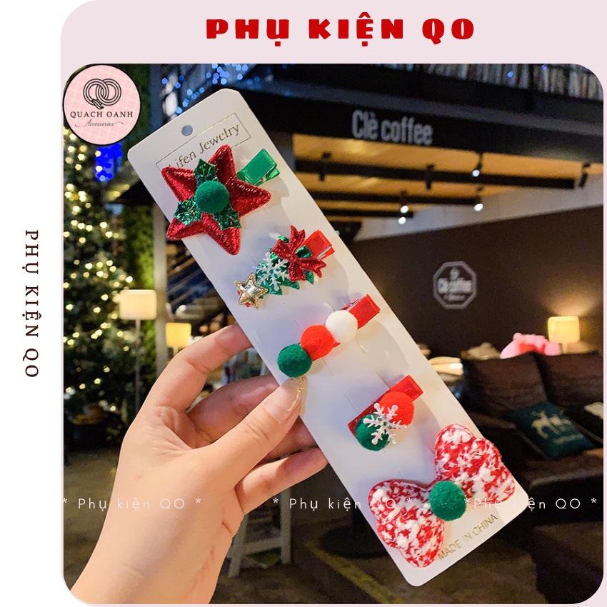 Set 10 kẹp mái Noel dễ thương cho bạn gái - KEP13