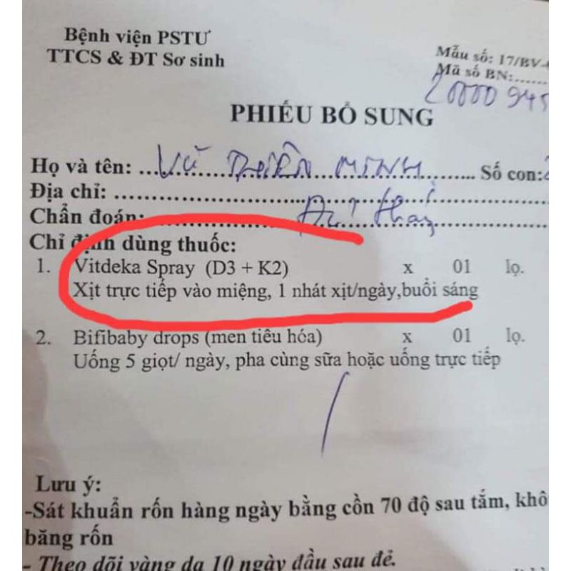 Vitamin D3-k2 cho bé | Thế Giới Skin Care