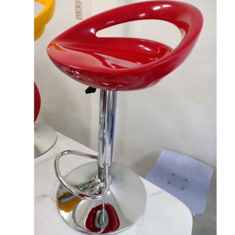 Ghế quầy bar nhựa hở lưng. Ghế trang điểm _ ghế quầy thu ngân. Hàng đẹp nhập khẩu loại 1
