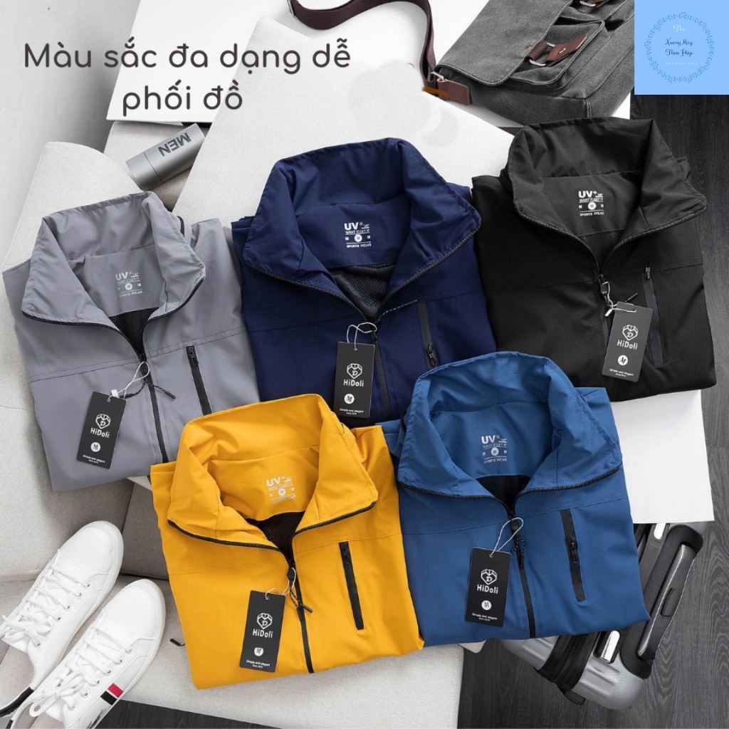 Áo khoác gió cao cấp 2 lớp, chất gió tráng bạc, chống nước,chống gió, ngăn tia UV tuyệt đối H&T-clothes1