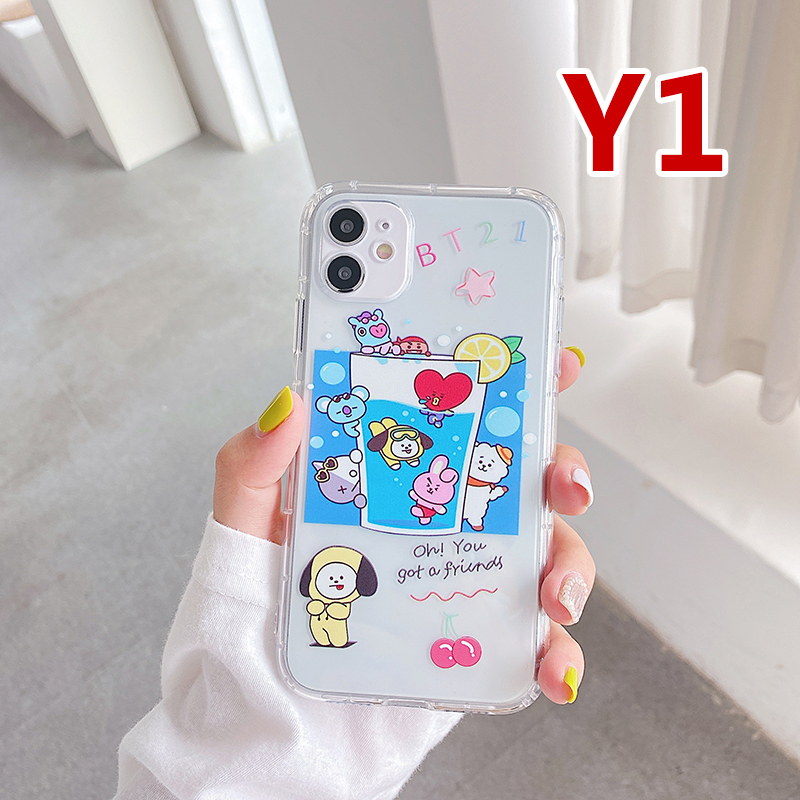 Ốp điện thoại mềm hình BTS BT21 dễ thương cho  iPhone 11 Pro Max iPhone SE 2020 6 6s 7 8 Plus XR X XS MAX