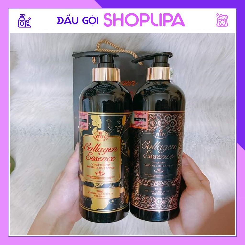 Combo Cặp Gội Xả Cao Cấp SHOPLIPA YoDy Essence Collagen Hương Nước Hoa _ 800ml*2