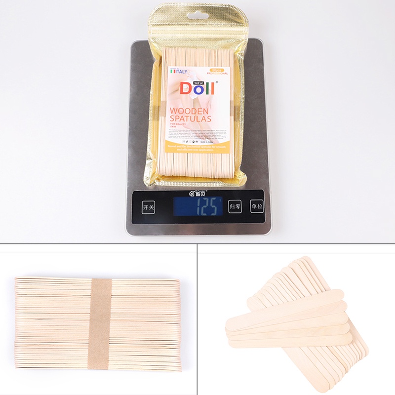 Set 50 que gỗ RUOALL bôi sáp tẩy lông tiện lợi 100g