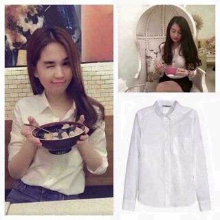 sơ mi trắng HM cổ đức