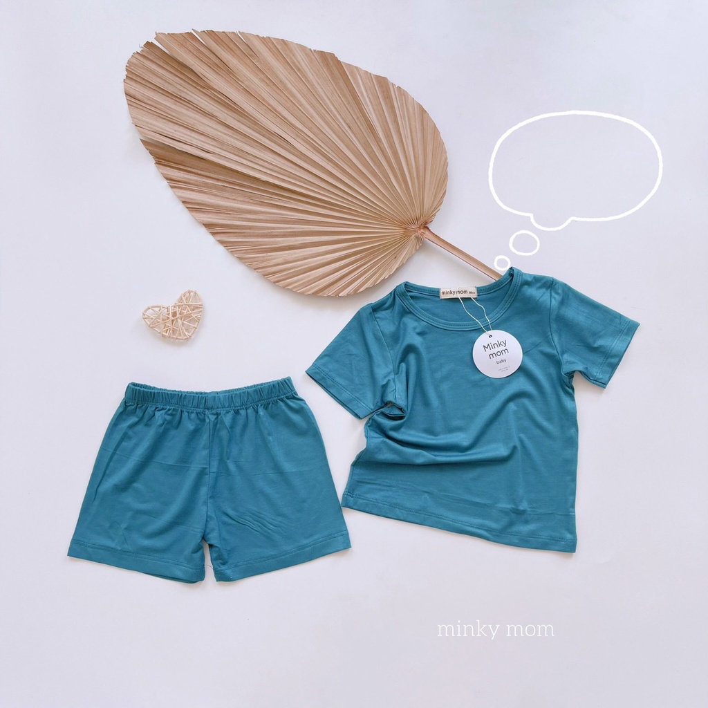 Đồ Bộ Cộc Tay Bé Trai, Bé Gái Minky Mom Chất Thun Lạnh Mát, Bộ Cho Bé Mặc Hè - AN.KID
