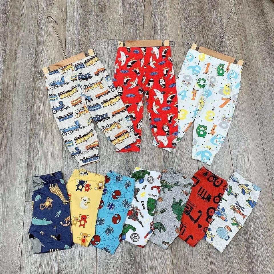 Quần dài bé trai, quần đùi bé gái, quần chục cho bé trai gái 9-18Kg chất cotton