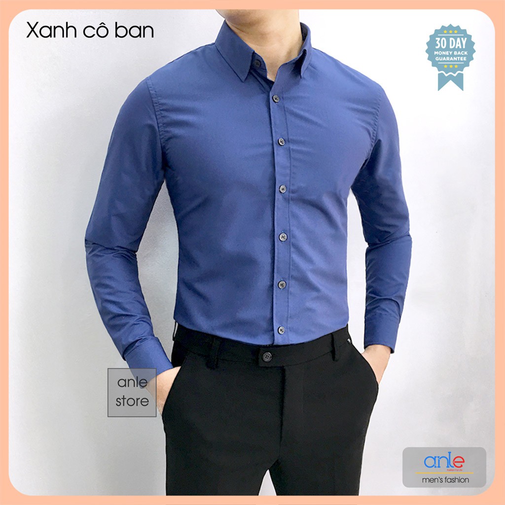 Áo sơ mi nam công sở LOUIS dài tay đẹp form Hàn Quốc Cotton lụa xuất khẩu cao cấp màu trắng đen [Ảnh và Video Thật]