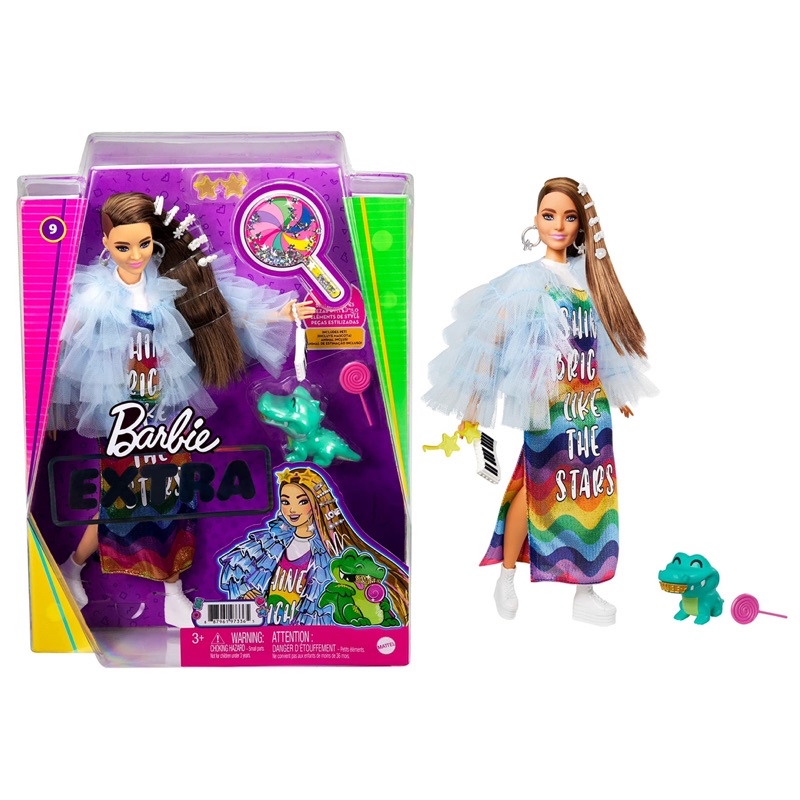 Búp bê Barbie Extra 9 có 11 khớp trên body, chính hãng nhập Mỹ, (có tách set đồ)