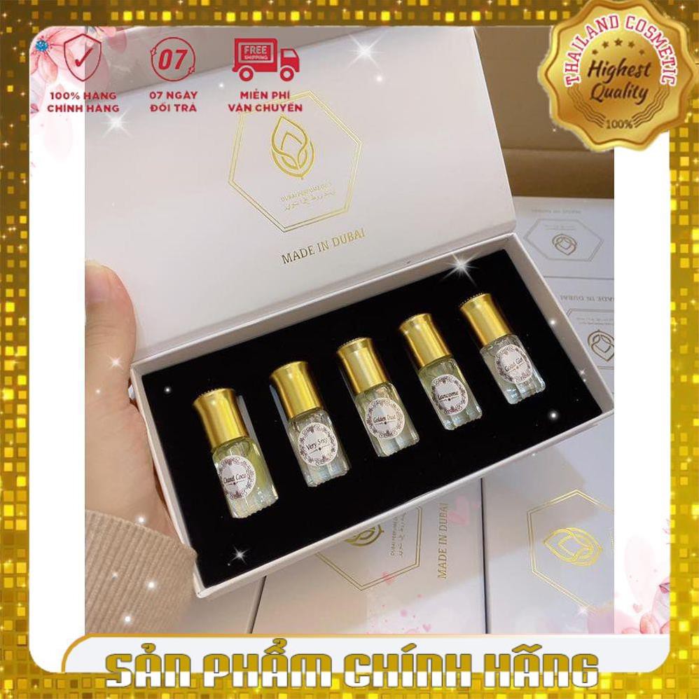 [Chính Hãng 100%] Set 5 chai tinh dầu nước hoa Dubai nam, nữ