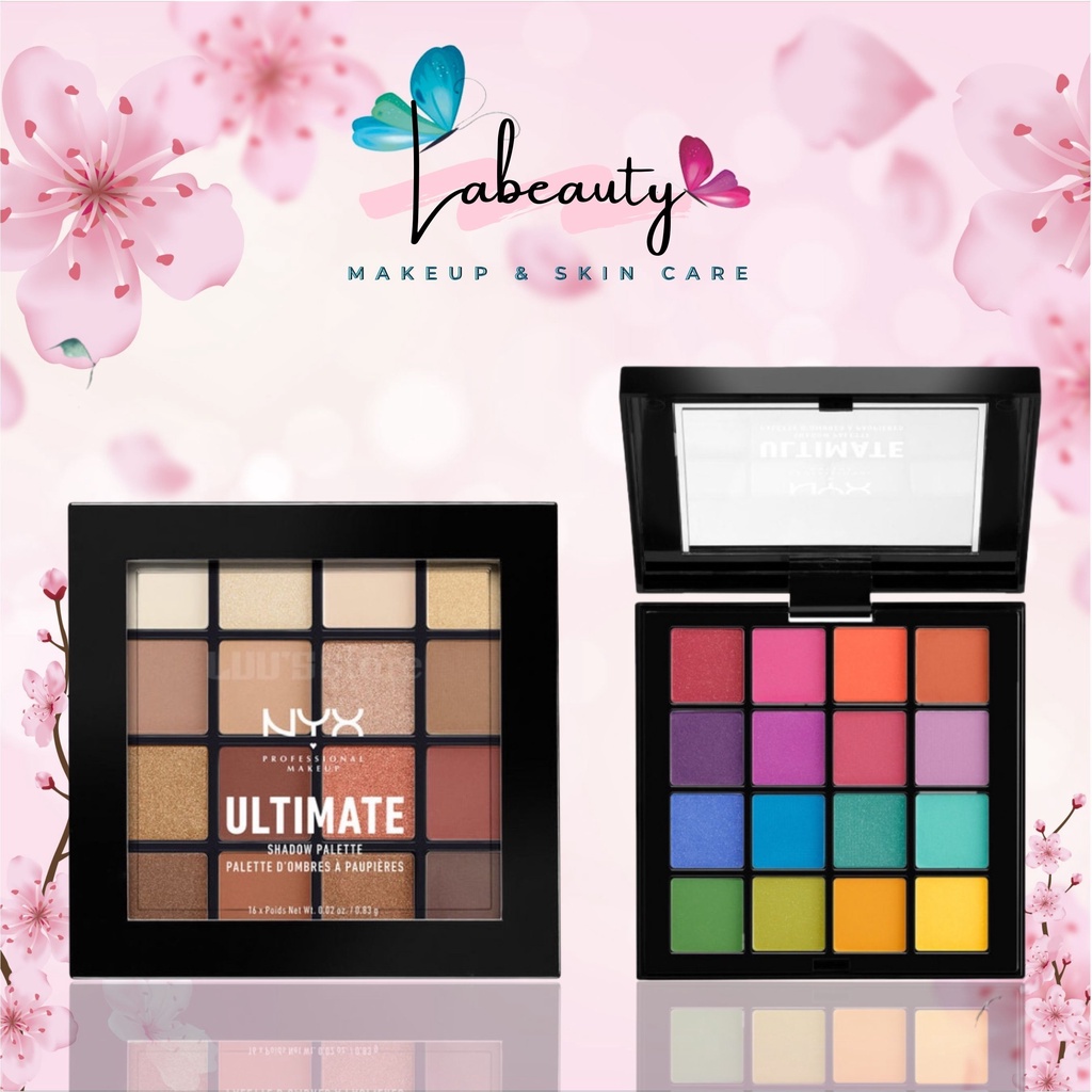 NYX Ultimate Eyeshadow Palette Warm, Bảng Phấn Mắt NYX 16 ô