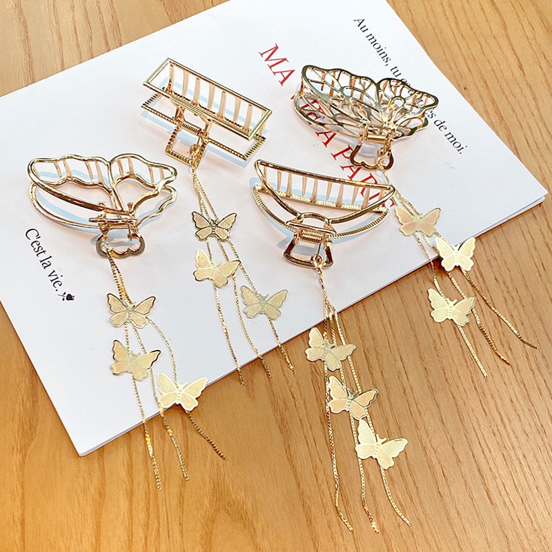 Kẹp Tóc Hình Bướm Đính Ngọc Trai Thời Trang Dễ Thương Cho Phái Nữ