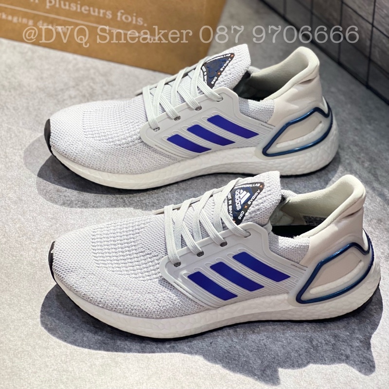 Giày thể thao ULTRA BOOST 2021 grey Xám gót tím đế đen Ultra boost UB 6.0