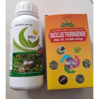 Combo nấm 2 màu Bio + thuốc trị côn trùng chích hút BT theo hướng sinh học
