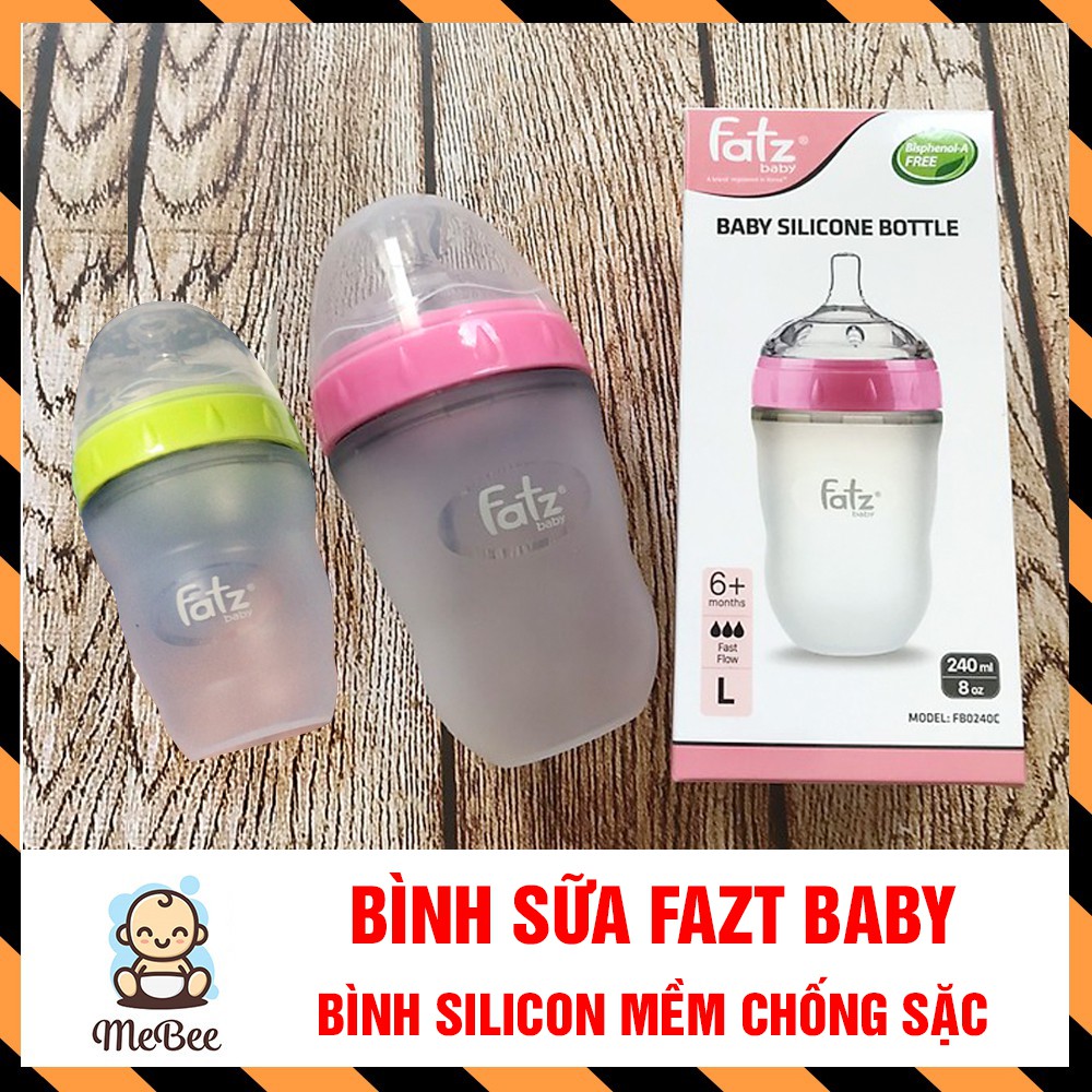 Bình sữa Silicon Fazt Baby Hàn Quốc chống sặc an toàn cho bé