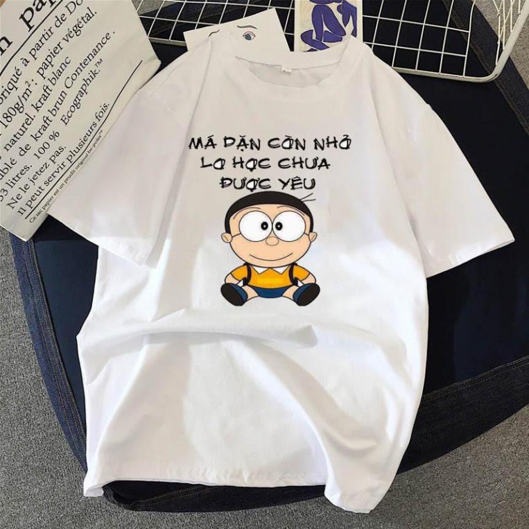 BTS Áo thun unisex nam nữ in hình NOBITA cực dễ thương chất vải Cotton mềm mịn mát