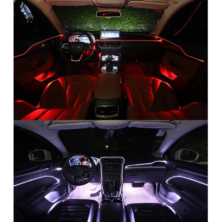 LYMOYO Dây đèn LED RGB trang trí nội thất xe hơi 5/6/8m