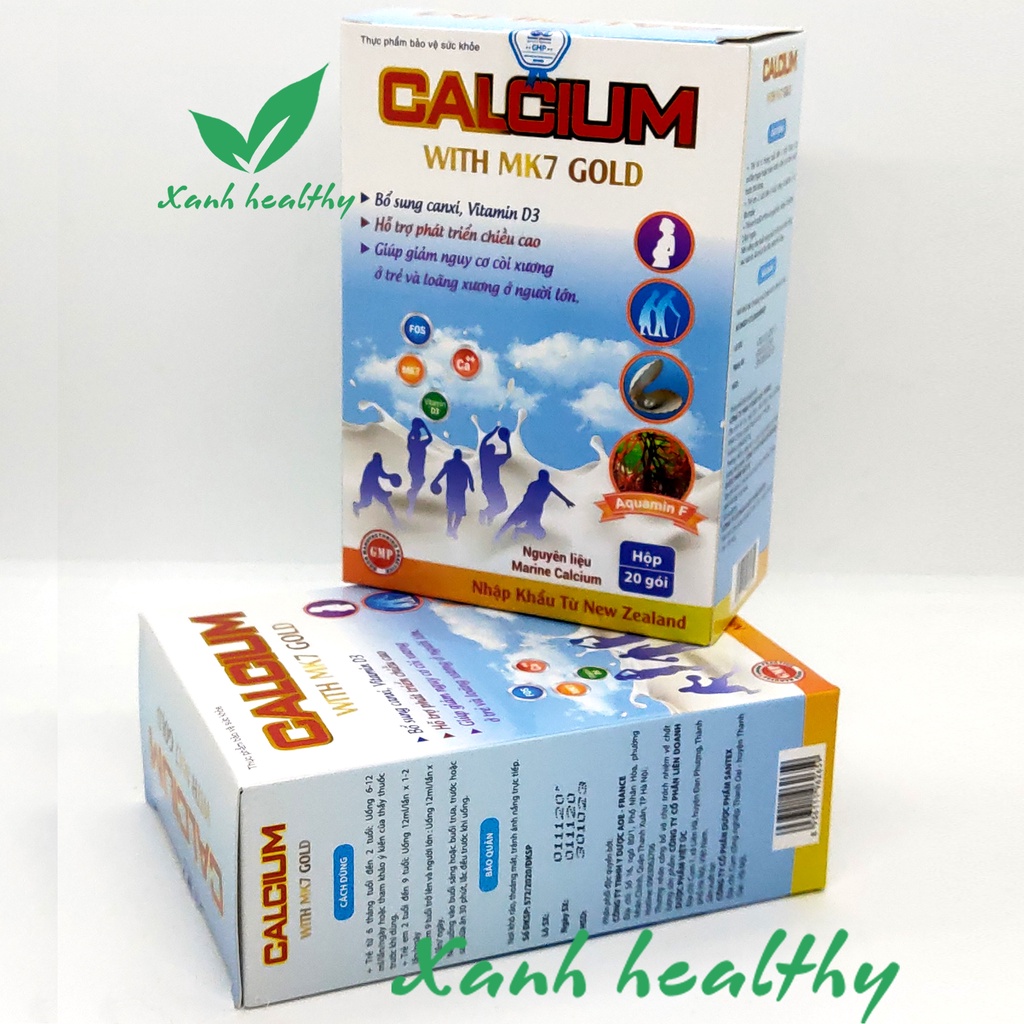Canxi sữa CALCIUM With MK7 Gold - Canxi từ tảo biển, nhập khẩu New Zealand -  Hàng chính hãng