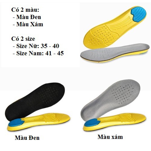 Lót giày thể thao nam nữ EVA 3 lớp cao cấp, êm chân, thấm hút mồ hôi – PK23