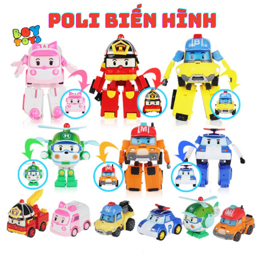 Đồ chơi biến hình biệt đội Robocar Poli 2 trong 1 cho bé thỏa sức sáng tạo