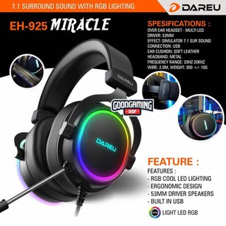 Tai nghe Gaming DareU EH925 Âm thanh 7.1 Led RGB BH 12 T Mai hoàng