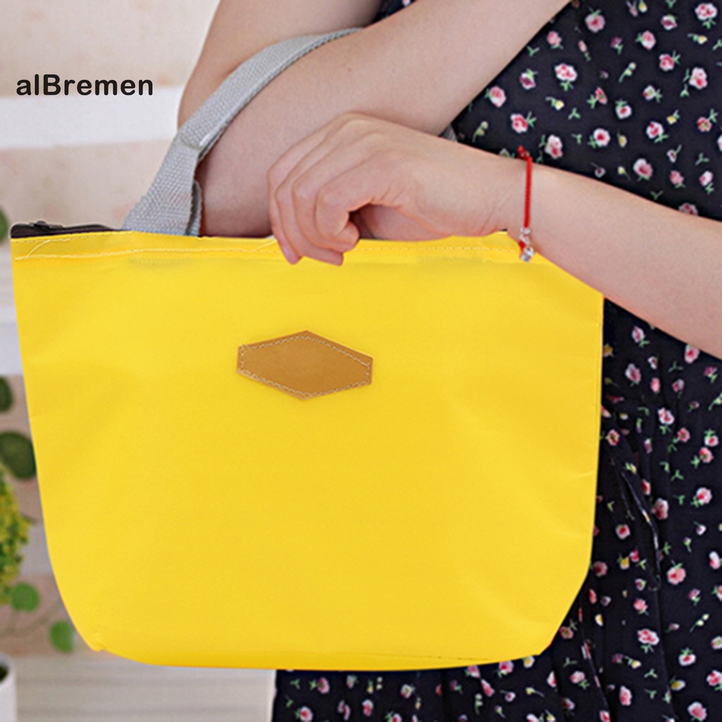 Túi đựng hộp cơm trưa cách nhiệt chống thấm nước màu sắc ngọt ngào tiện dụng